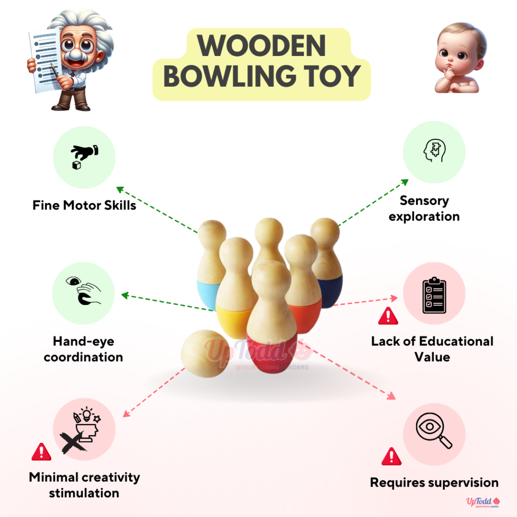 wooden bowling toy benefits